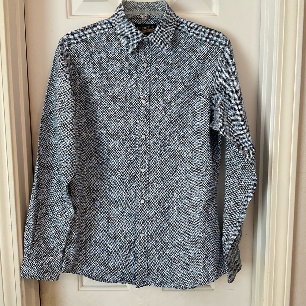 Cremieux Button Down Shirt, Cotton, Snaps, Long Sleeve, Like New, Men’s Sz S - Picture 7 of 13